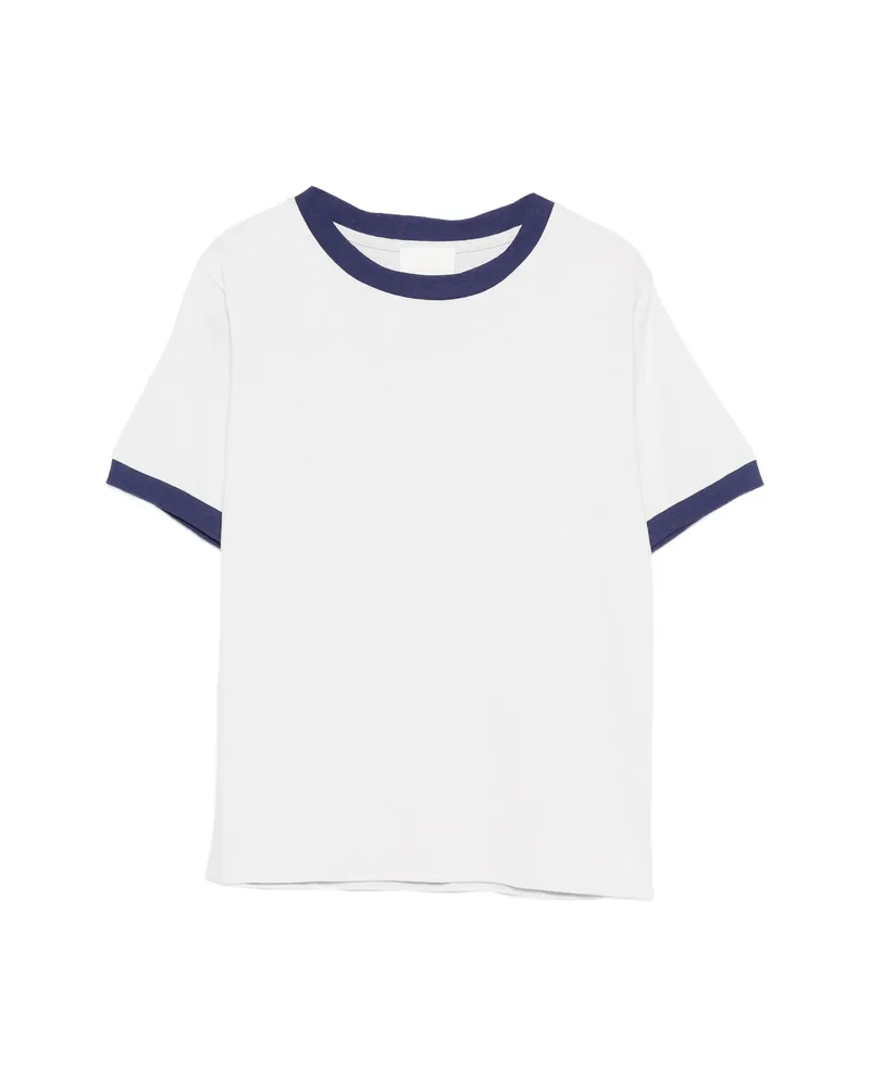 A.P.C. A. p.c. Contrasting-trim T-shirt Grey