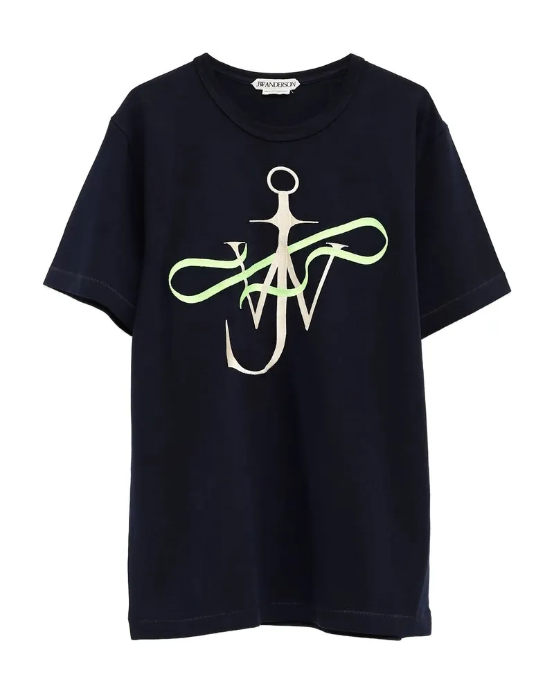 J.W.Anderson Anchor-graphic T-Shirt Blue