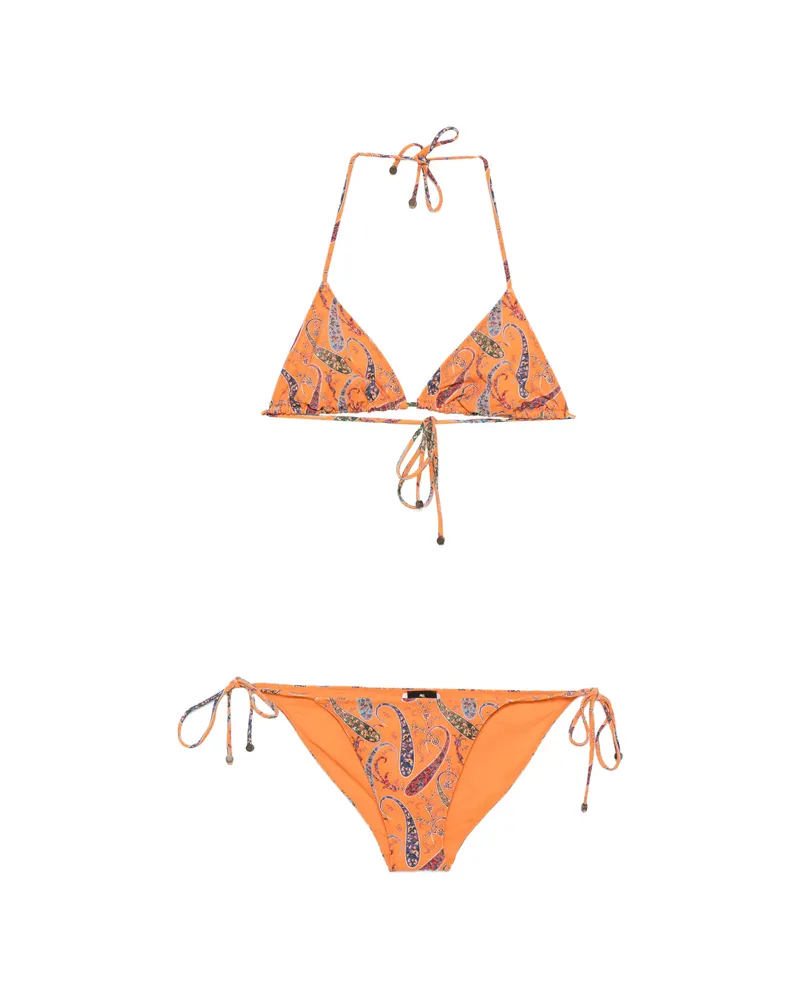 Etro Paisley-print Bikini Orange