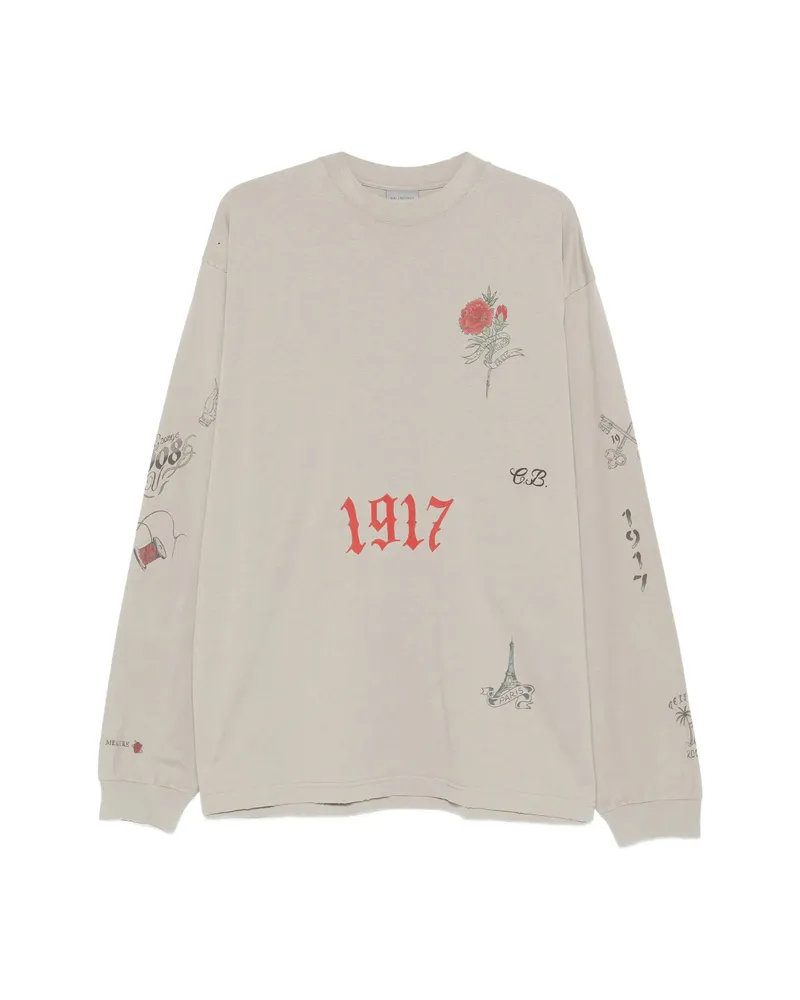 Balenciaga Graphic-print T-shirt Grey