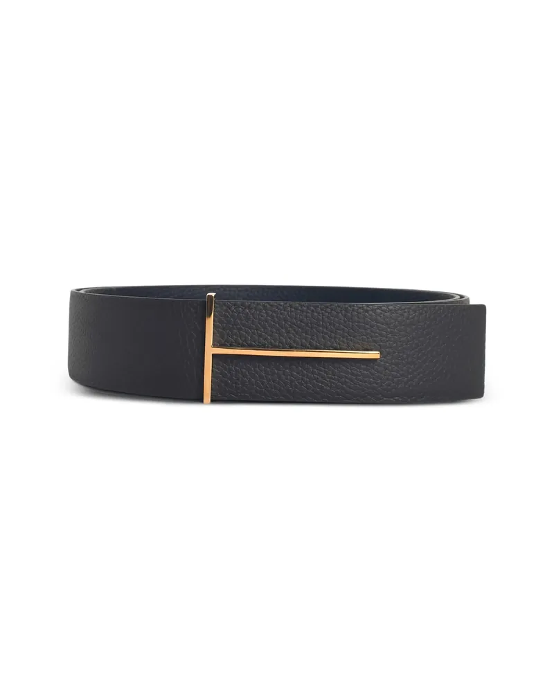 Tom Ford Textured Reversible Belt Brown