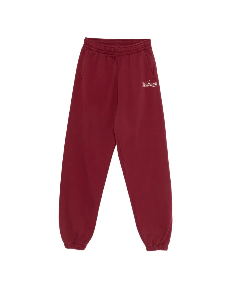 SPORTY & RICH Soho Logo Track Pants Red