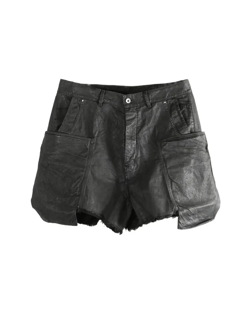 DRKSHDW by Rick Owens Frayed-hem Cargo Shorts Black