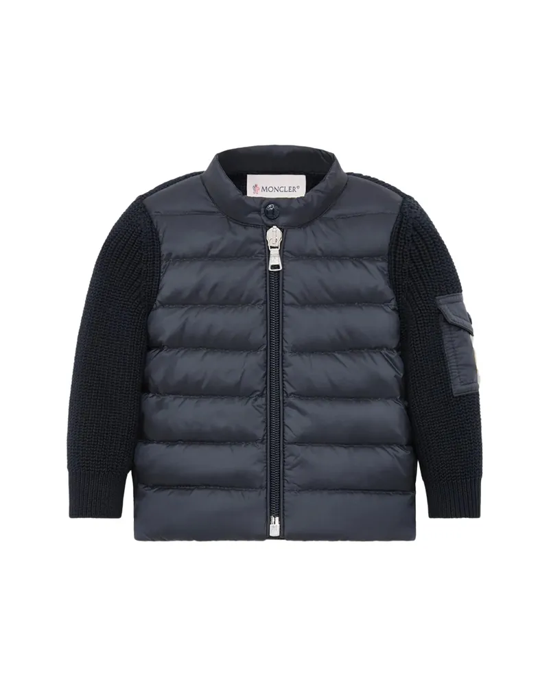 Moncler Padded-panel Cardigan Blue