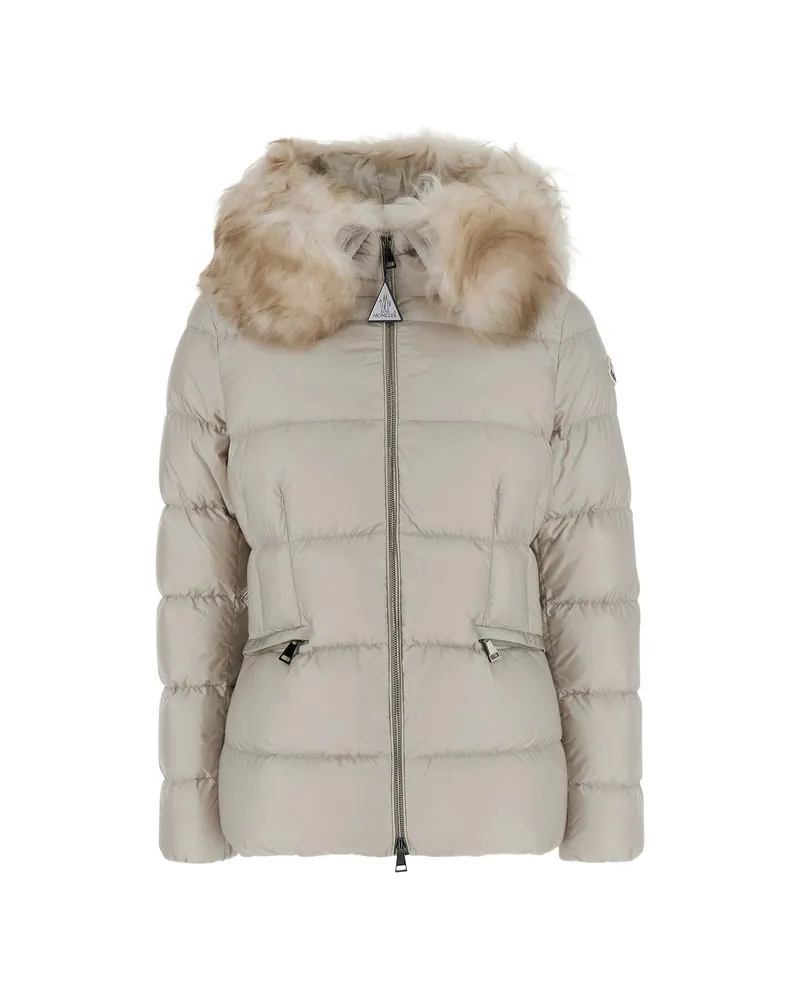 Moncler Boed Logo-patch Down Jacket Neutrals