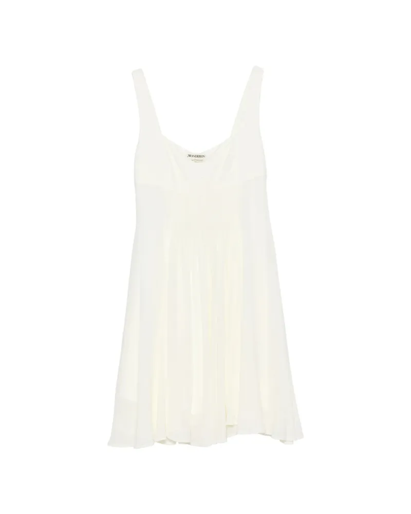 J.W.Anderson Pleated Sleeveless Mini Dress White