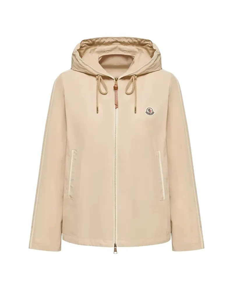 Moncler Sarracenia Hooded Jacket Neutrals