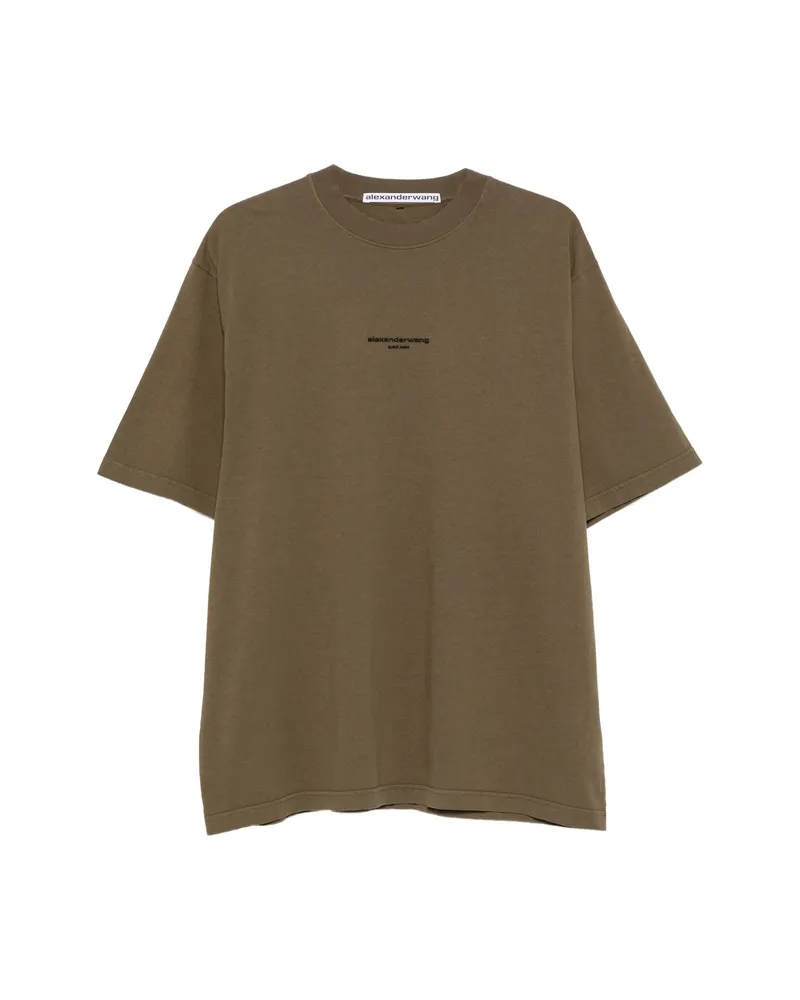 Alexander Wang Logo-print Oversized T-shirt Green