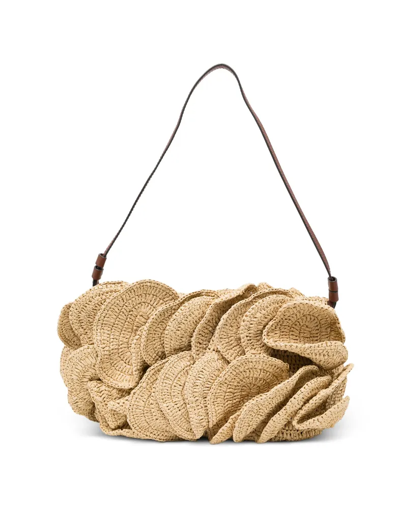 FARM Rio Raffia Shoulder Bag Neutrals