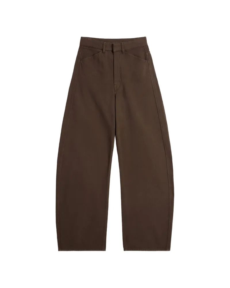 Christophe Lemaire High-waisted Curved Jeans Brown