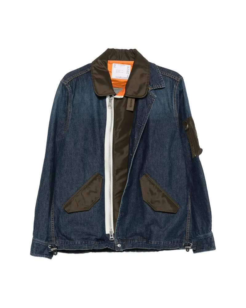 Sacai Layered Denim Jacket Blue