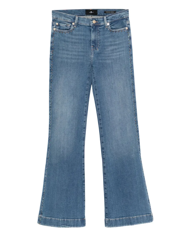 7 for all mankind Studded Flared Jeans Blue