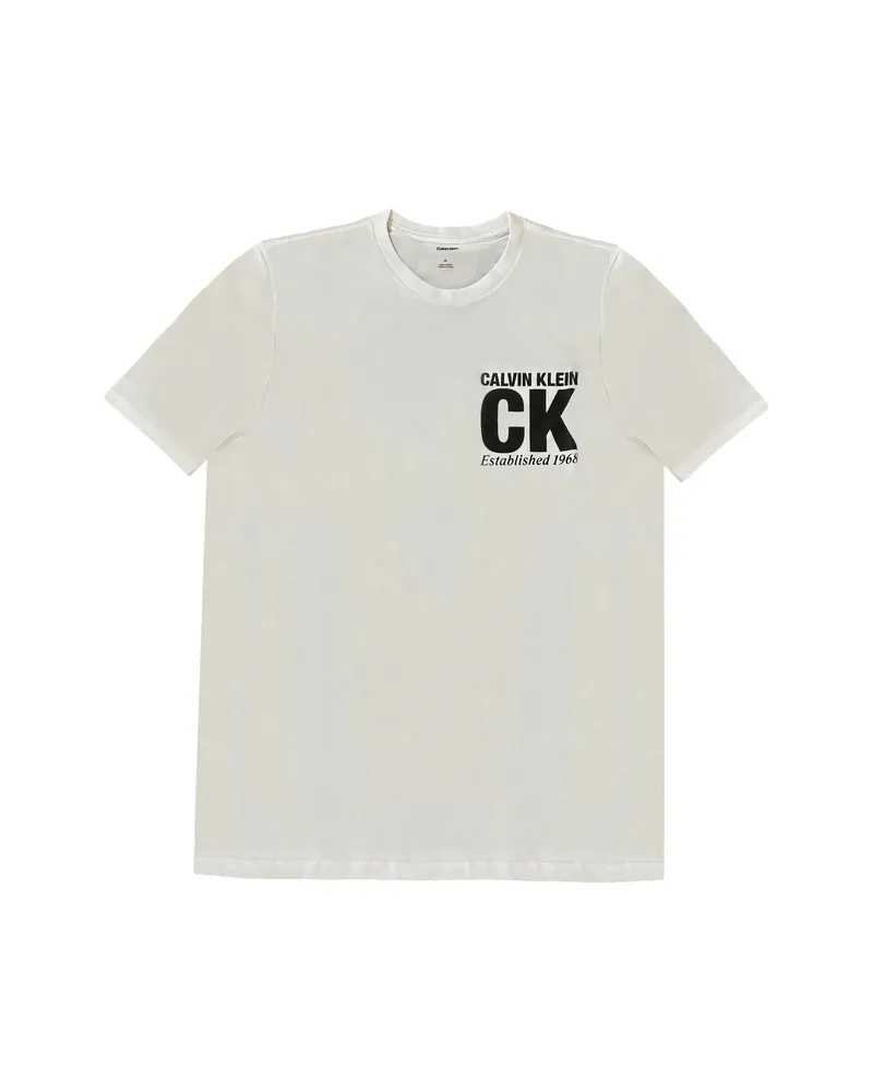 Calvin Klein Round-neck Logo T-shirt White