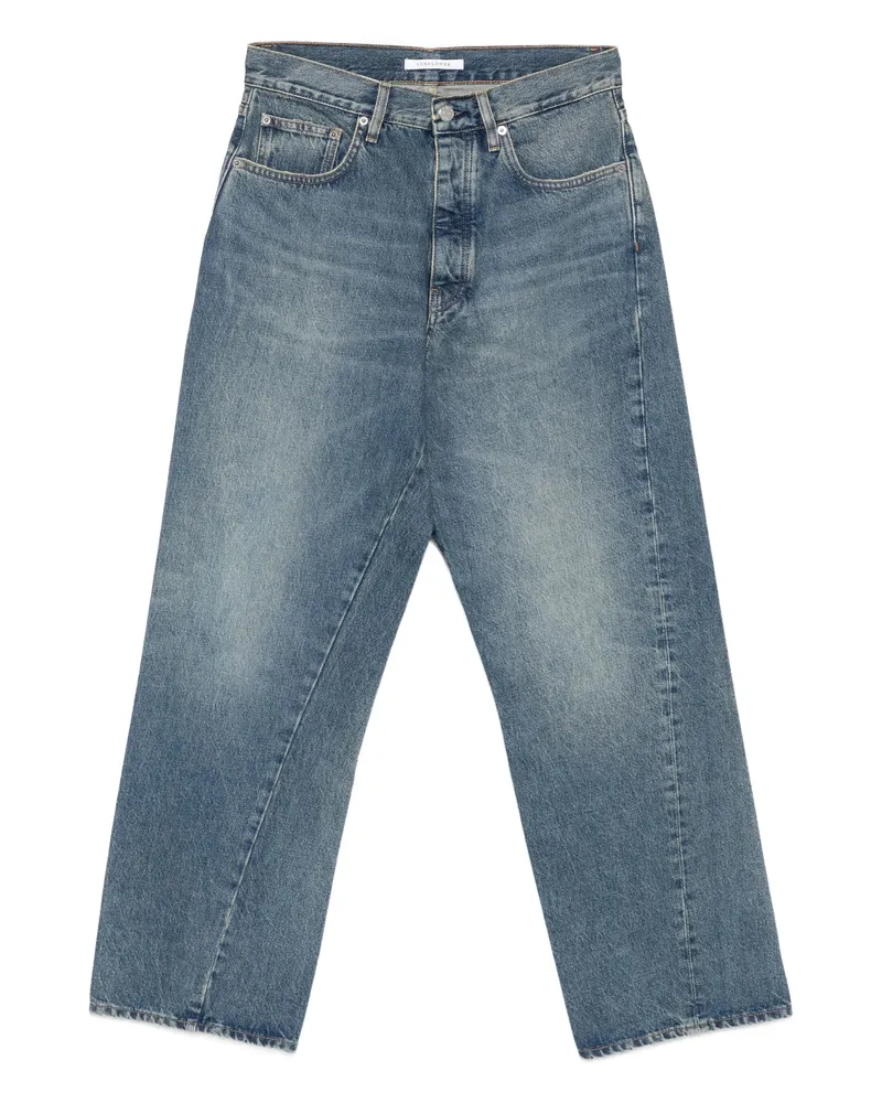 Sunflower Wide-leg Twisted Jeans Blue