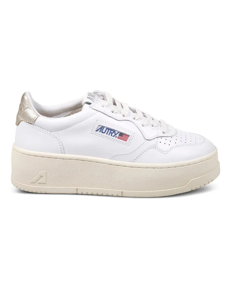 AUTRY Logo Platform Sneakers White