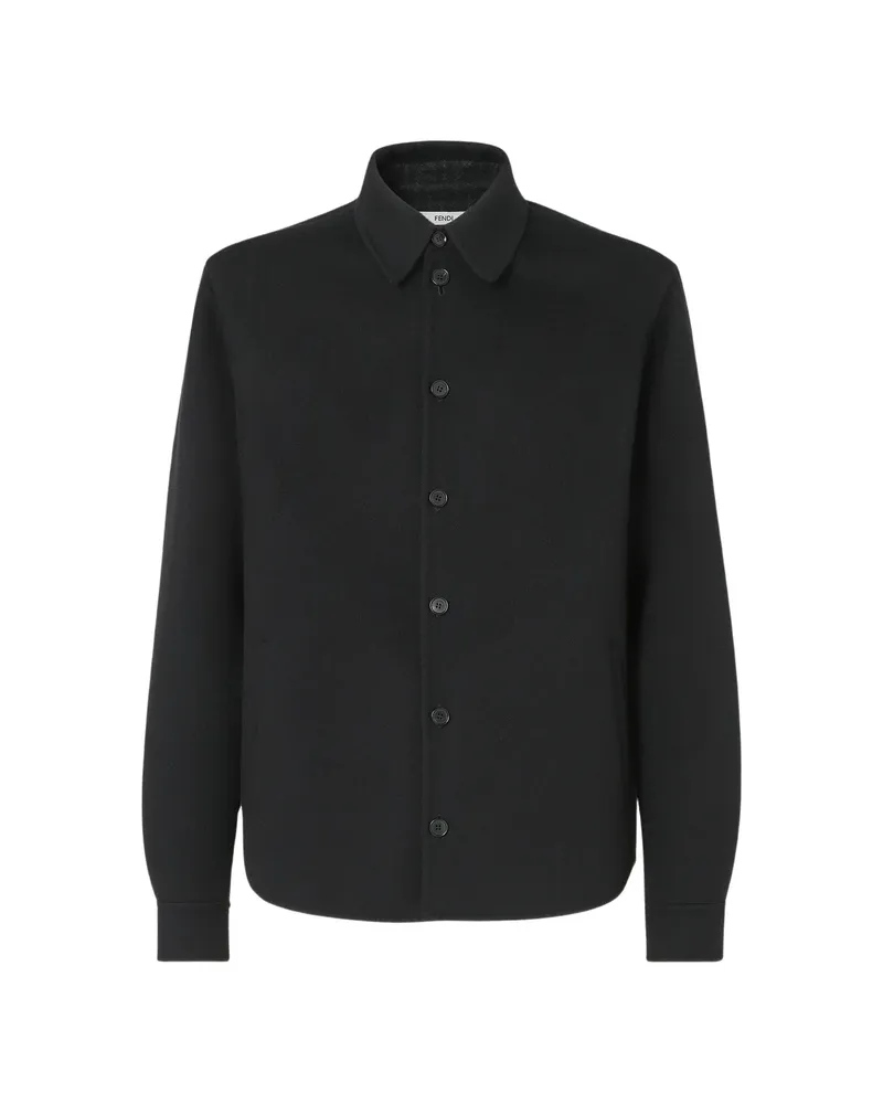 Fendi Button-up Shirt Jacket Black