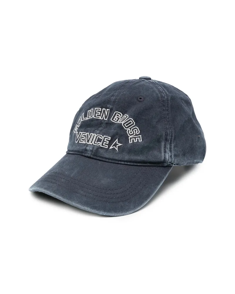 Golden Goose Logo-embroidered Baseball Cap Blue