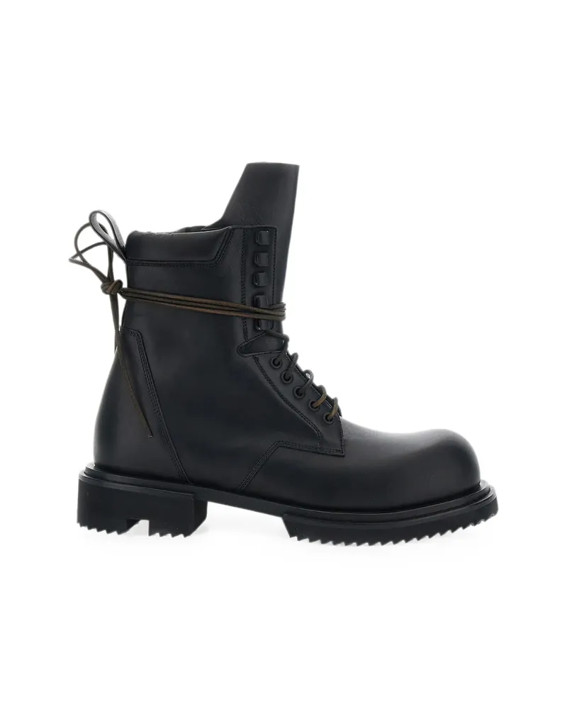 Rick Owens Gabe Lace-up Leather Boots Black