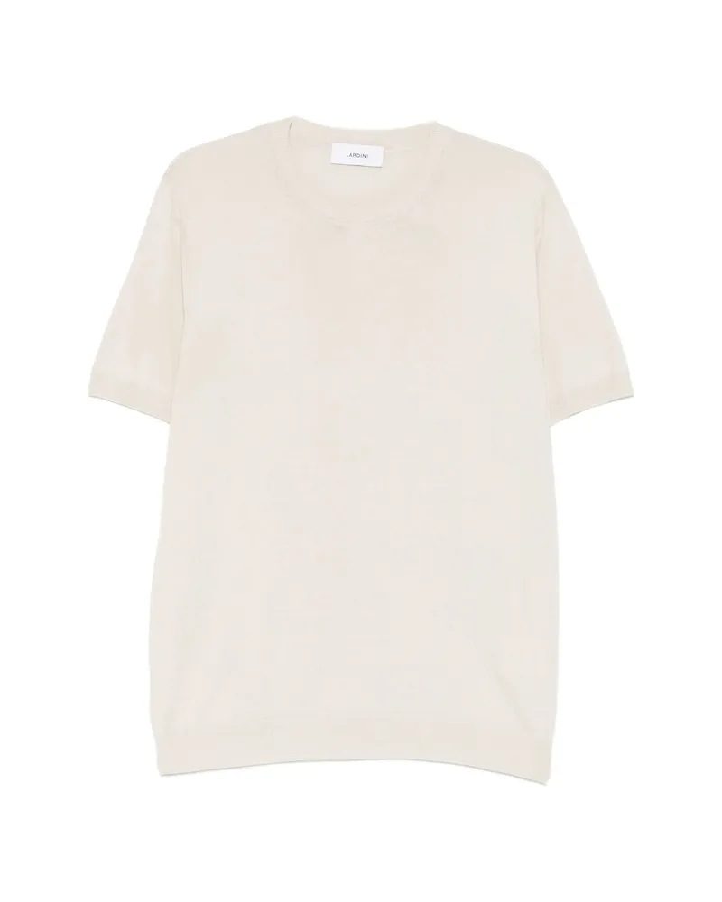 LARDINI Crew-neck Short-sleeved T-shirt Neutrals