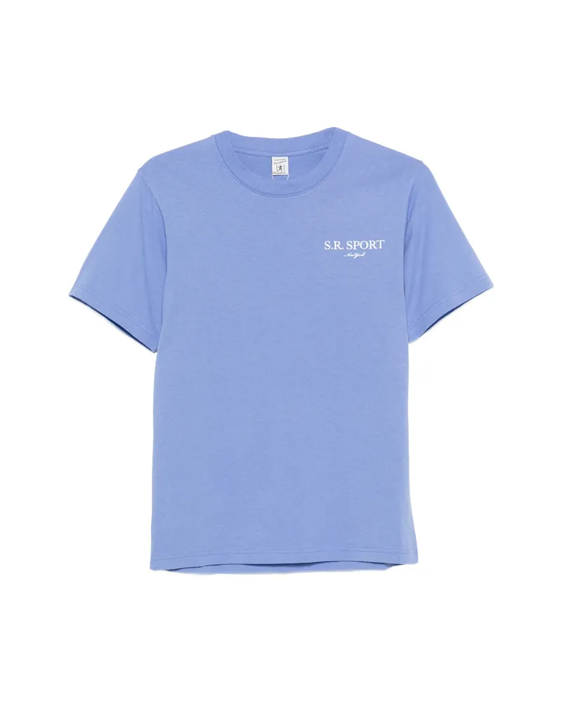 SPORTY & RICH Logo-print T-shirt Blue