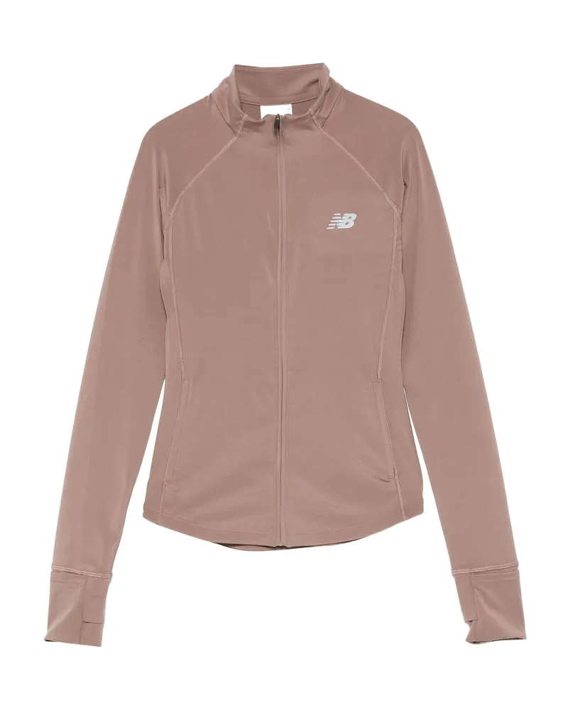 New Balance Zip-front Performance Jacket Brown