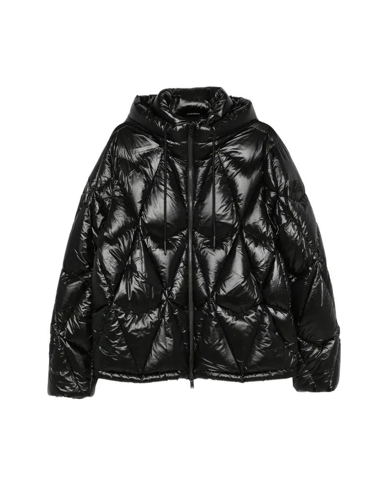 Moose Knuckles Quilted Hooded Jacket Black