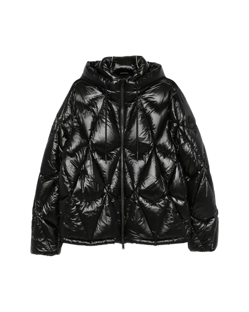 Moose Knuckles Quilted Hooded Jacket Black