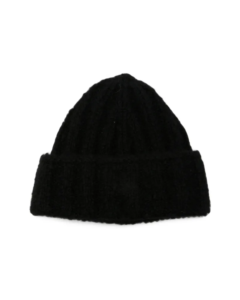 Roberto Collina Ribbed-knit Beanie Hat Black