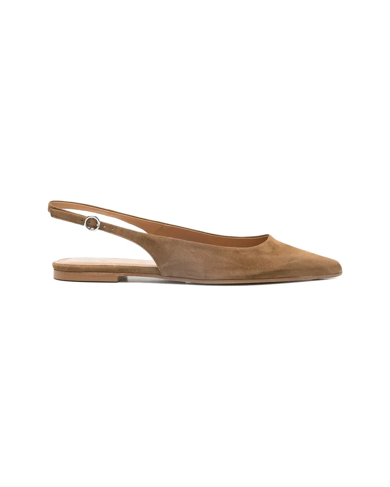 aeyde Annora Slingback Mules Brown