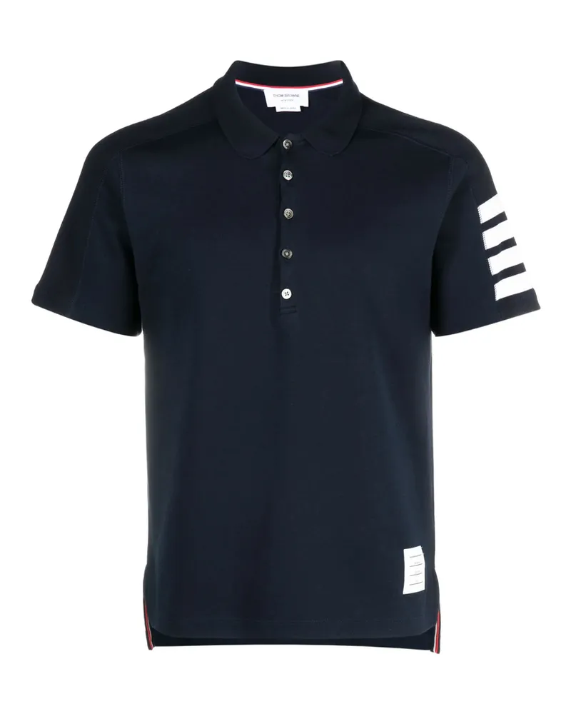 Thom Browne 4-Bar Stripe Polo Shirt Blue