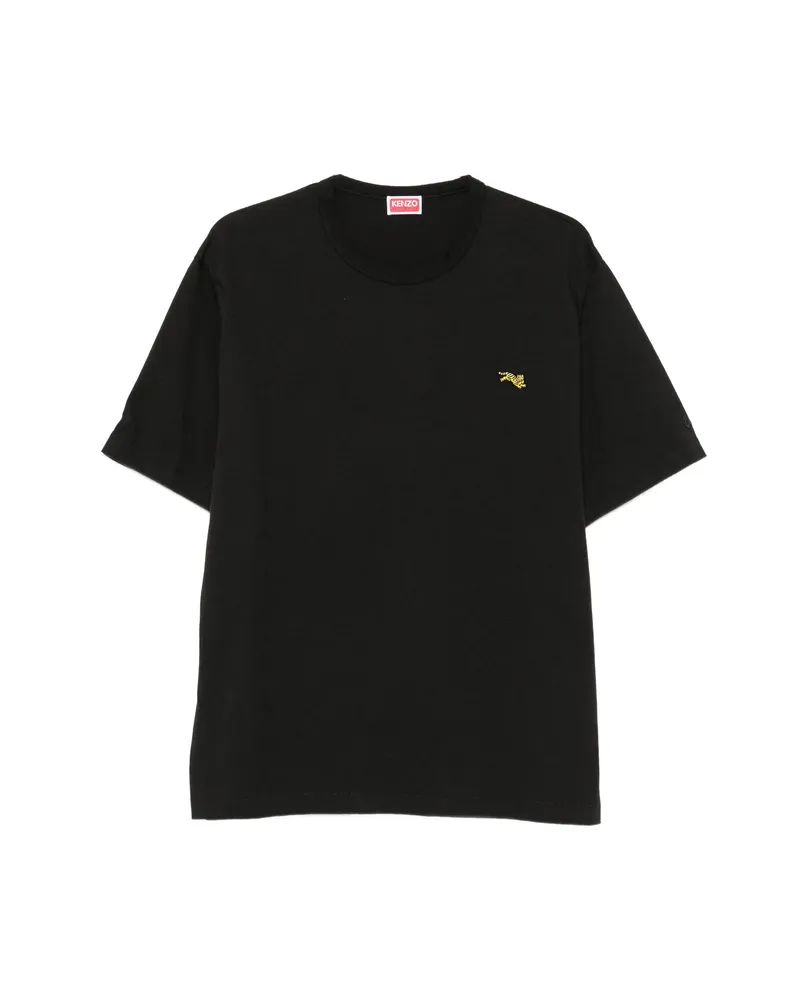 Kenzo Jumping Tiger-patch T-shirt Black