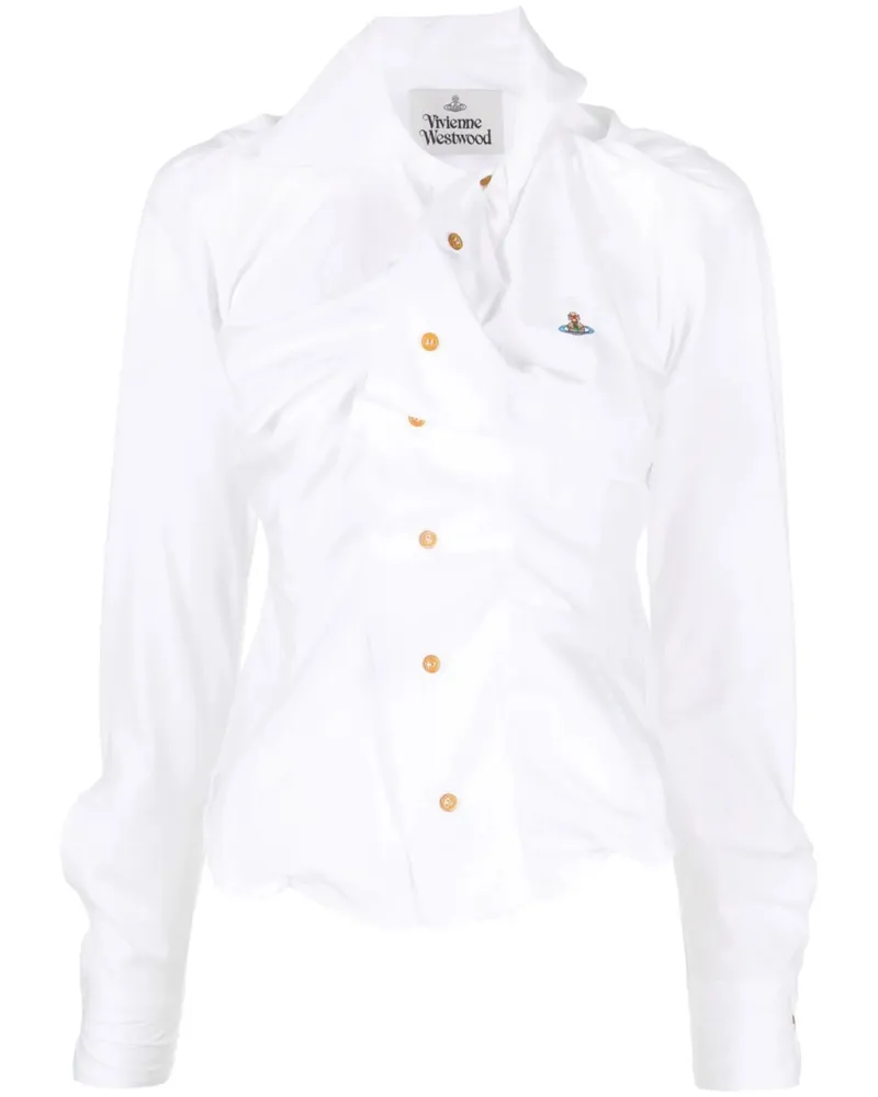 Vivienne Westwood Drunken Asymmetric Shirt White