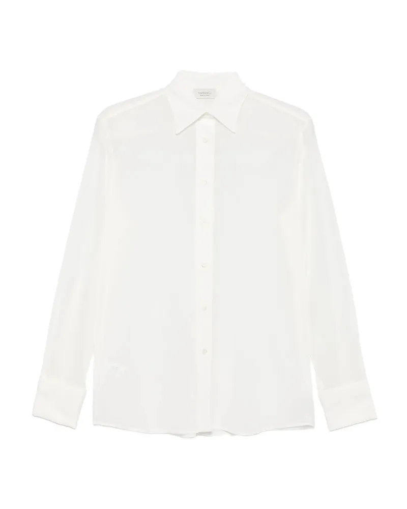 MAZZARELLI Long-sleeve Button-up Shirt White