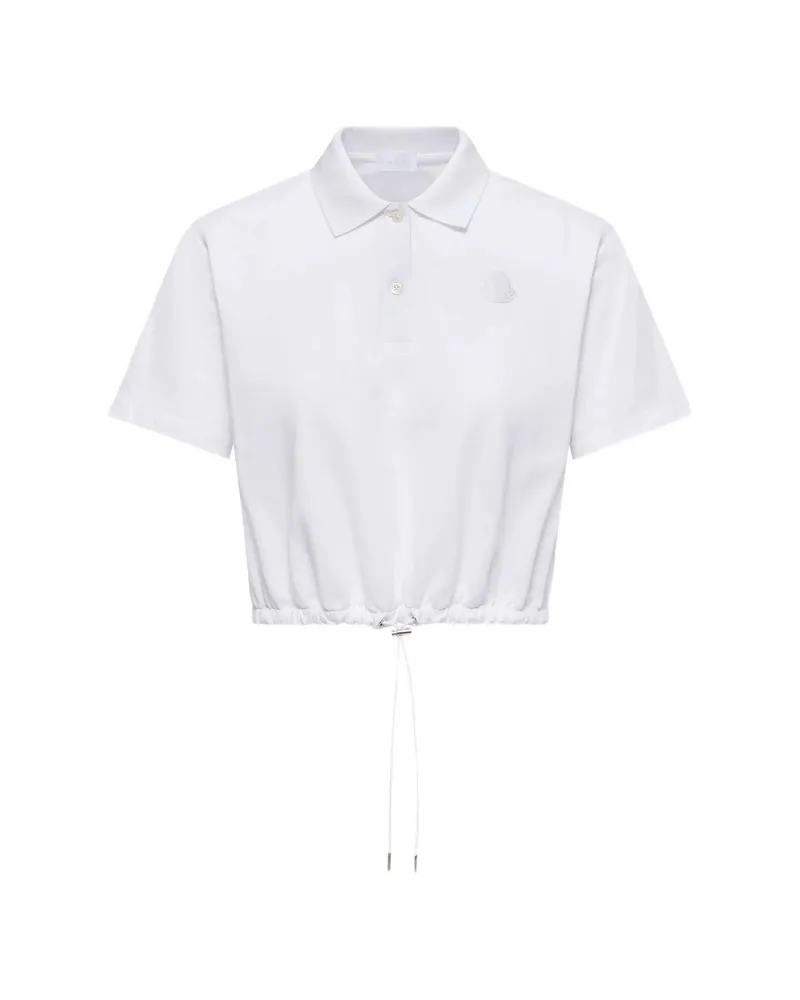 Moncler Drawstring-hem Polo Top White