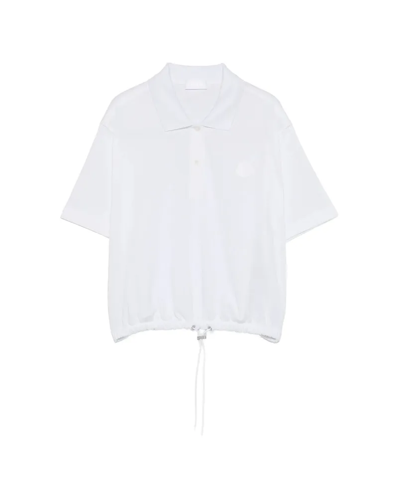 Moncler Drawstring-hem Polo Top White