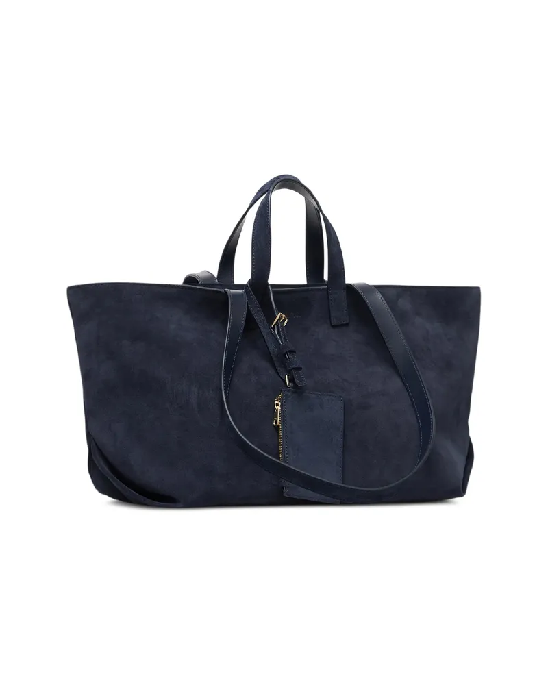 A.P.C. A. p.c. Le Drummer Suede Shoulder Bag Blue
