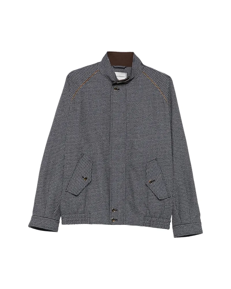 Drôle de Monsieur Houndstooth-patterned Jacket Blue