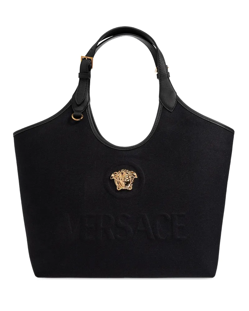 Versace Medusa-appliqué Tote Bag Black
