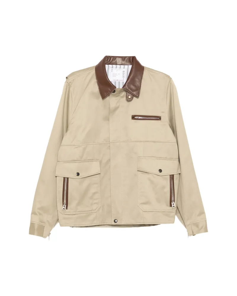Sacai Long-sleeve Military Jacket Neutrals