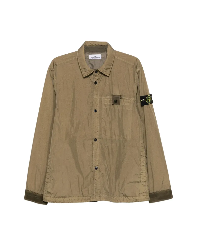 Stone Island Q100022 Crinkle Reps NY Padded Coach Jacket Green