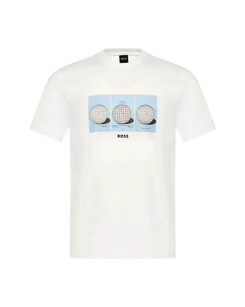 HUGO BOSS Graphic-print Short-sleeves T-shirt White
