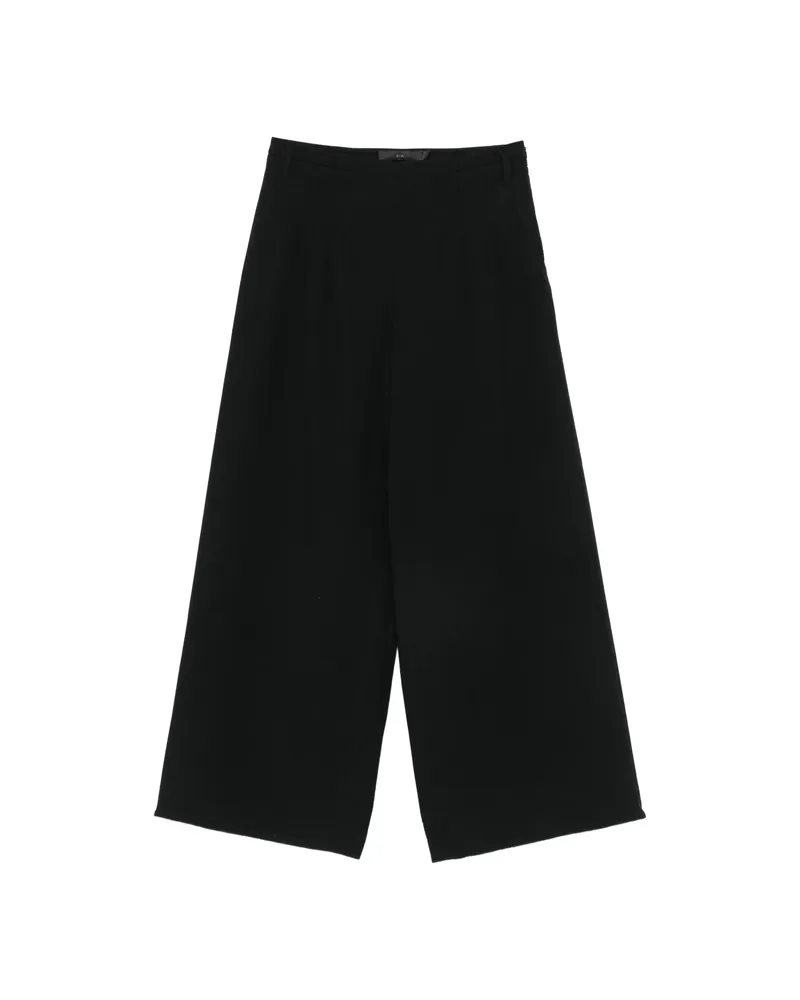SIR Beatrice Pleated-detailing Wide-leg Trousers Black