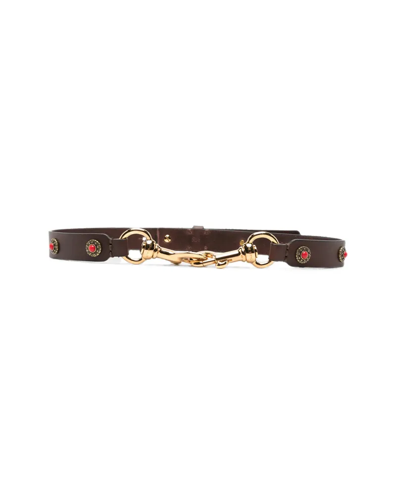 Etro Stud-embellished Belt Brown