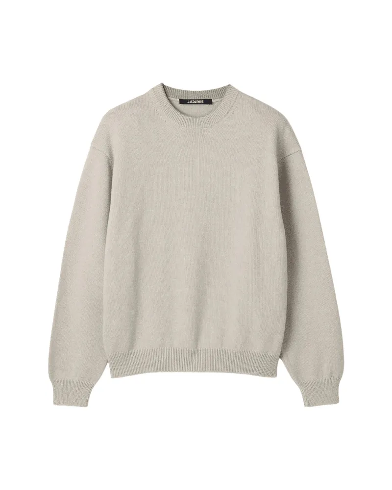 Jacquemus Crew-neck Long-sleeve Sweater Neutrals