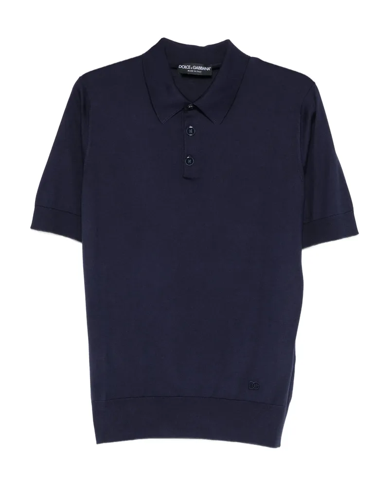 Dolce & Gabbana Short-sleeves Polo Shirt Blue