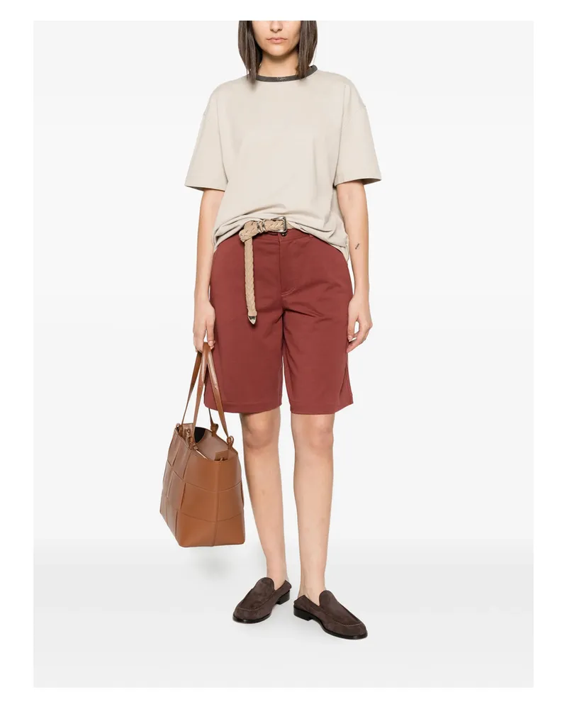 Brunello Cucinelli Straight-leg Shorts Red