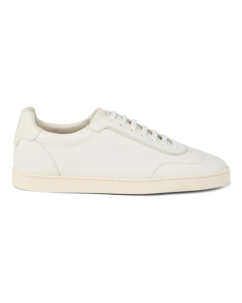 Brunello Cucinelli Leather Sneakers Neutrals