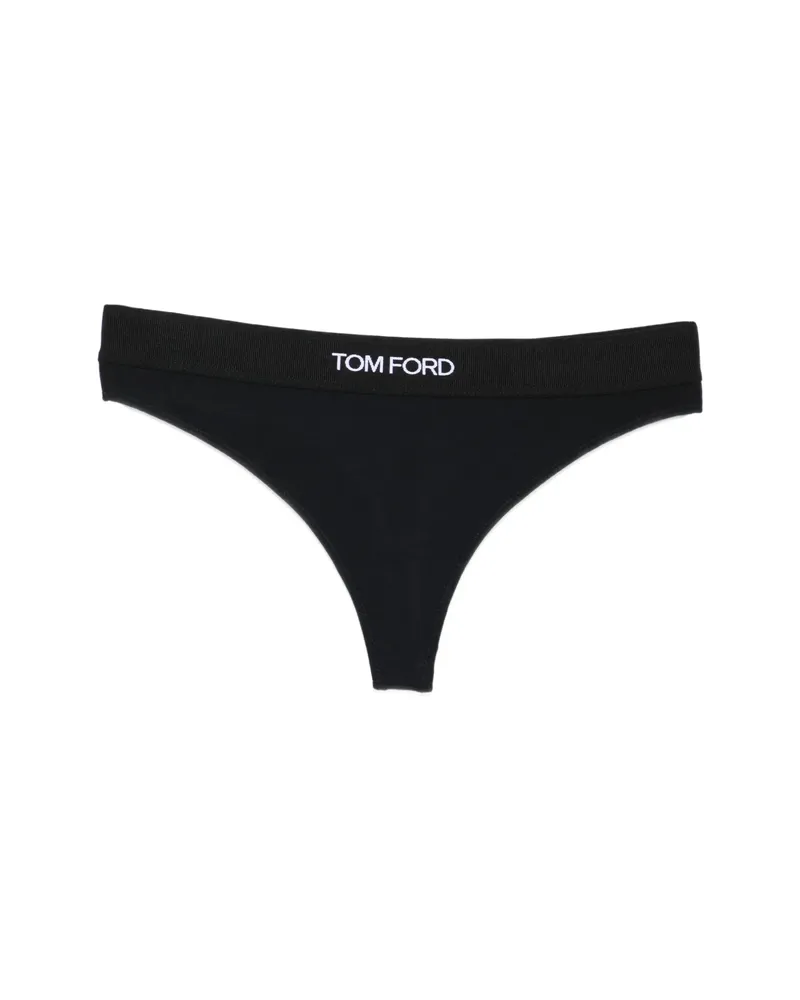 Tom Ford Logo-detail Thong Black