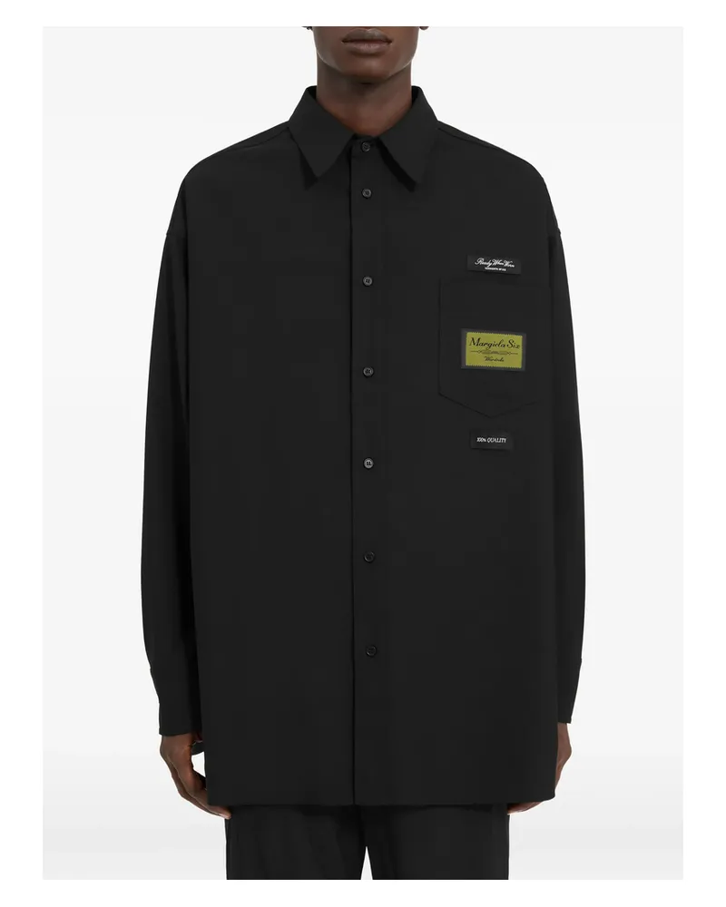 Maison Margiela Tailored Wool-blend Shirt Black