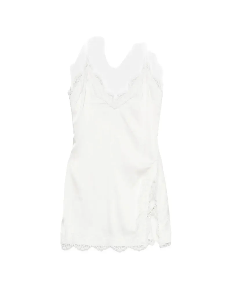 Oséree Lace-trim Slip Mini Dress White